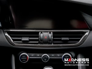 Alfa Romeo Giulia Interior Air Vent Trim - Carbon Fiber - LHD - Pre '20 Models